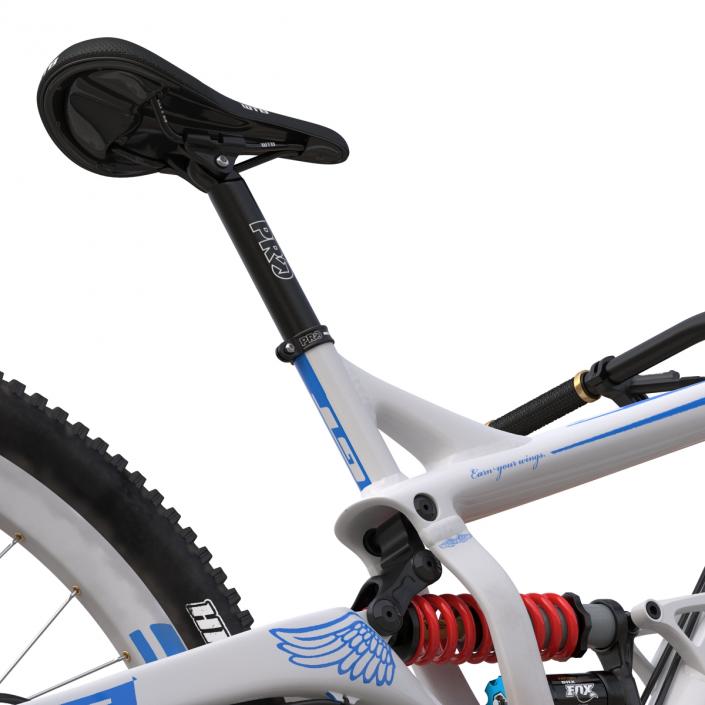 Mountain Bike GT Fury White Rigged 3D model