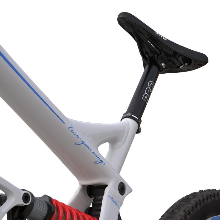 Mountain Bike GT Fury White Rigged 3D model