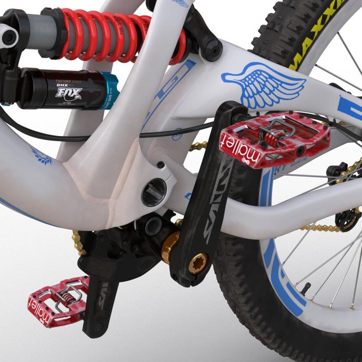 Mountain Bike GT Fury White Rigged 3D model