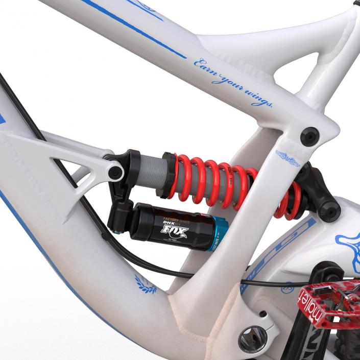 Mountain Bike GT Fury White Rigged 3D model