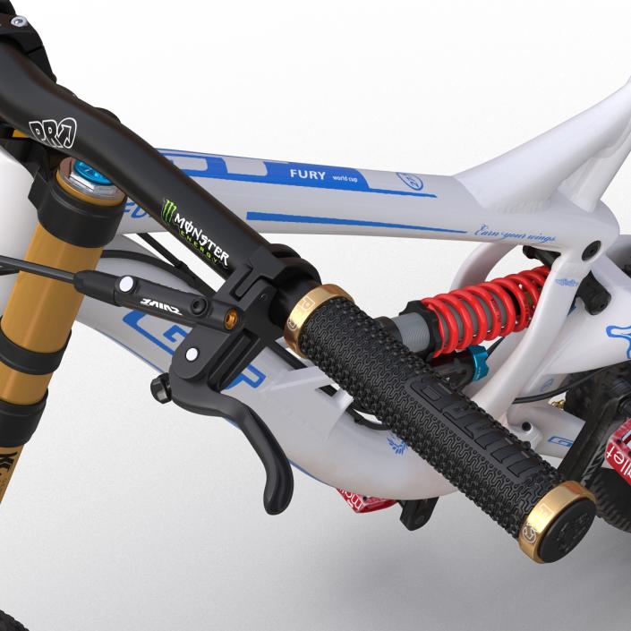 Mountain Bike GT Fury White Rigged 3D model