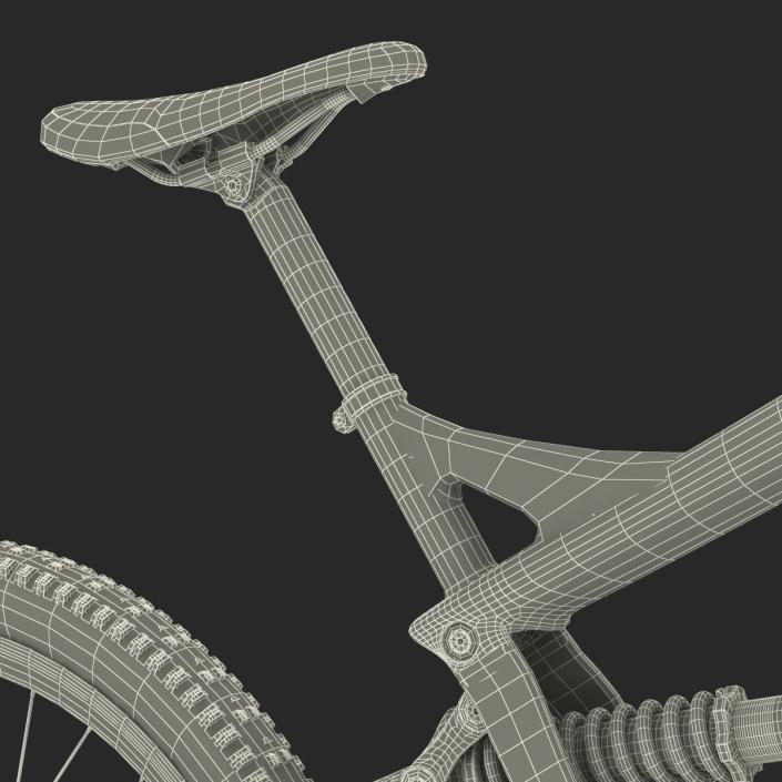 Mountain Bike GT Fury White Rigged 3D model