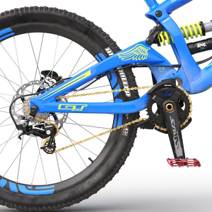 3D Mountain Bike GT Fury Blue