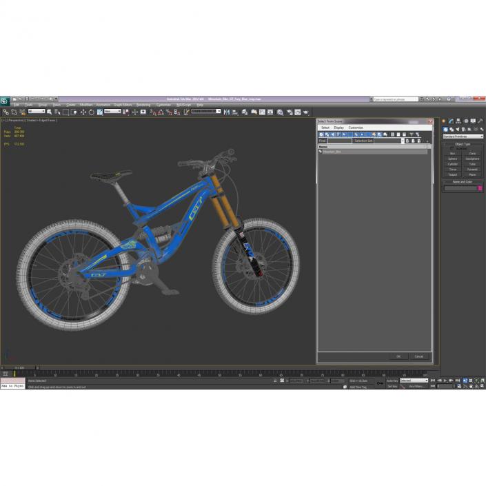 3D Mountain Bike GT Fury Blue