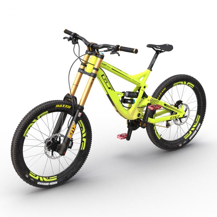 Mountain Bike GT Fury Green Rigged 3D model