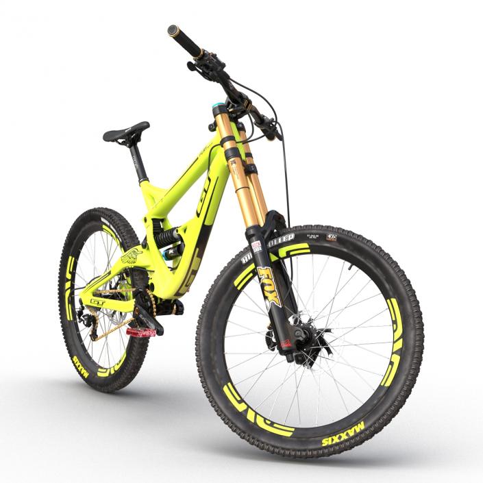 Mountain Bike GT Fury Green Rigged 3D model