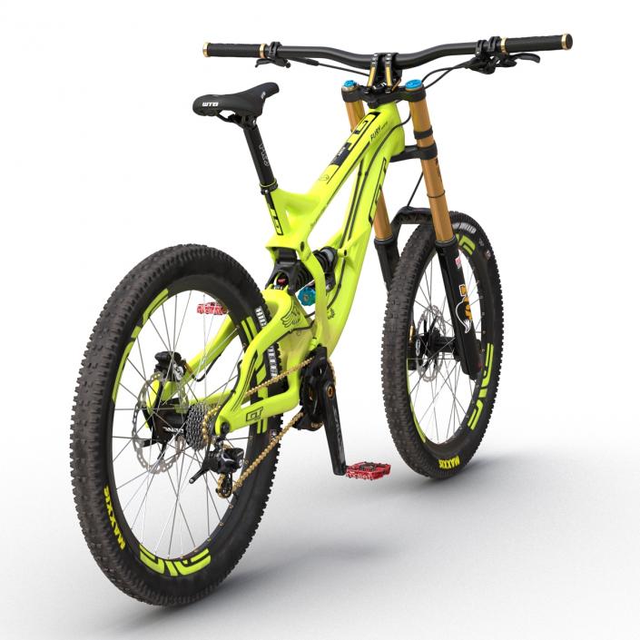 Mountain Bike GT Fury Green Rigged 3D model