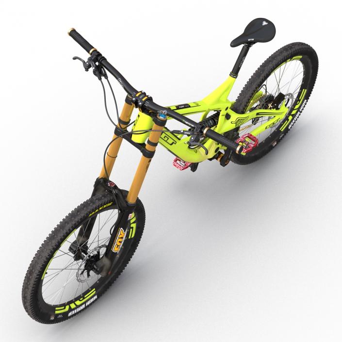 Mountain Bike GT Fury Green Rigged 3D model