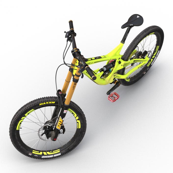 Mountain Bike GT Fury Green Rigged 3D model