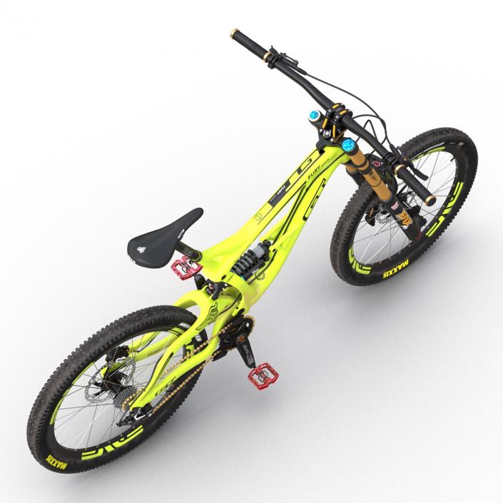 Mountain Bike GT Fury Green Rigged 3D model