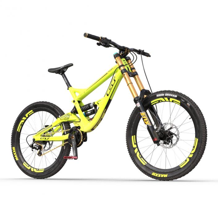 Mountain Bike GT Fury Green Rigged 3D model