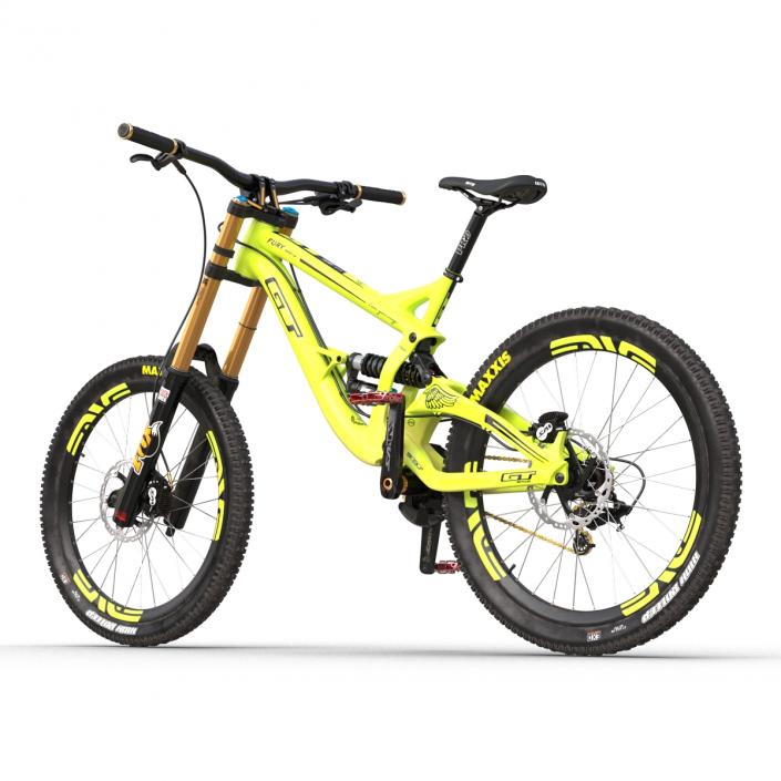 Mountain Bike GT Fury Green Rigged 3D model