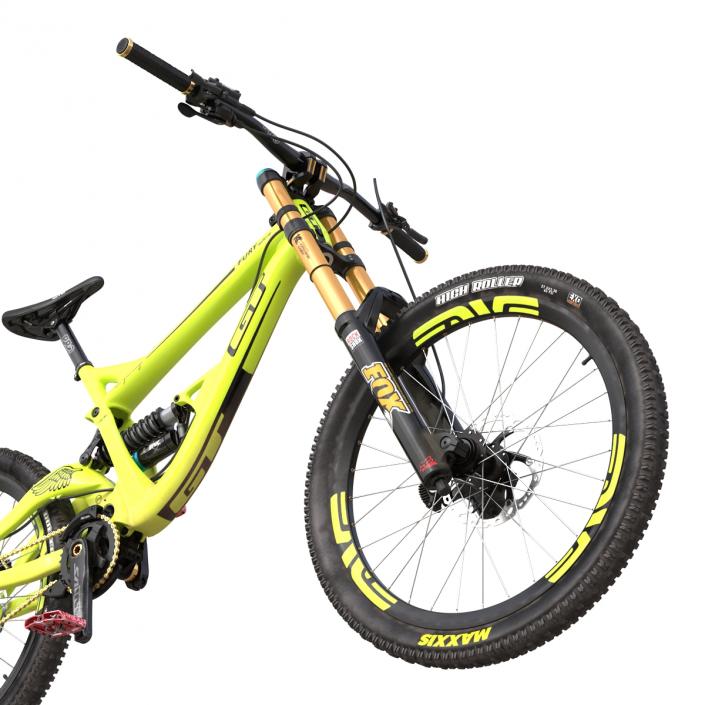 Mountain Bike GT Fury Green Rigged 3D model