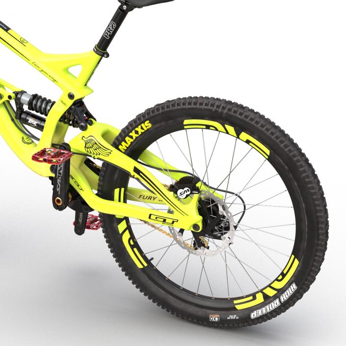 Mountain Bike GT Fury Green Rigged 3D model