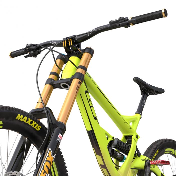 Mountain Bike GT Fury Green Rigged 3D model