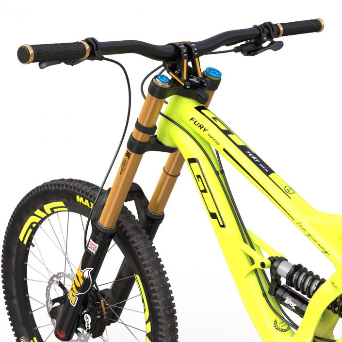 Mountain Bike GT Fury Green Rigged 3D model