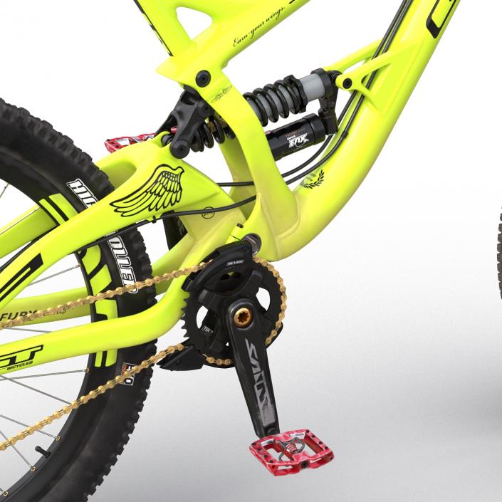 Mountain Bike GT Fury Green Rigged 3D model