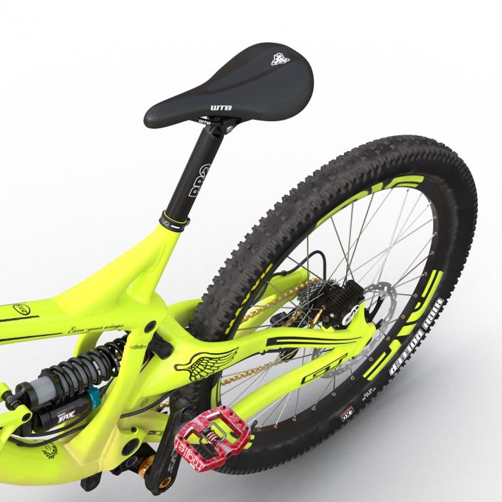 Mountain Bike GT Fury Green Rigged 3D model