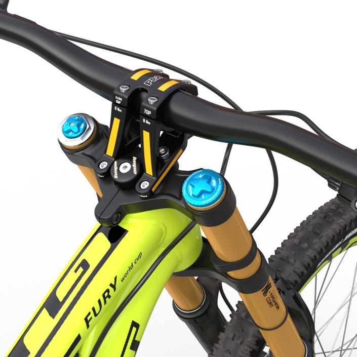 Mountain Bike GT Fury Green Rigged 3D model