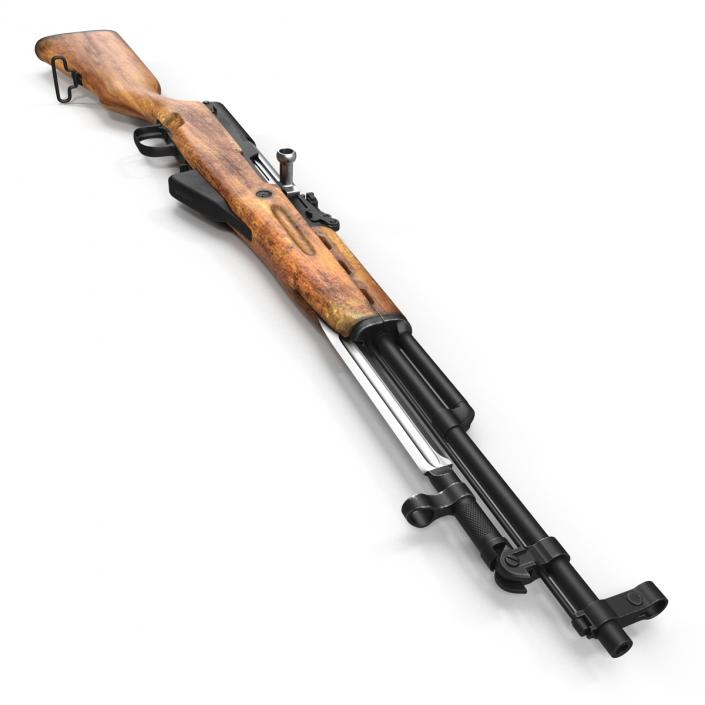 3D Soviet Semi Automatic Carbine SKS 45