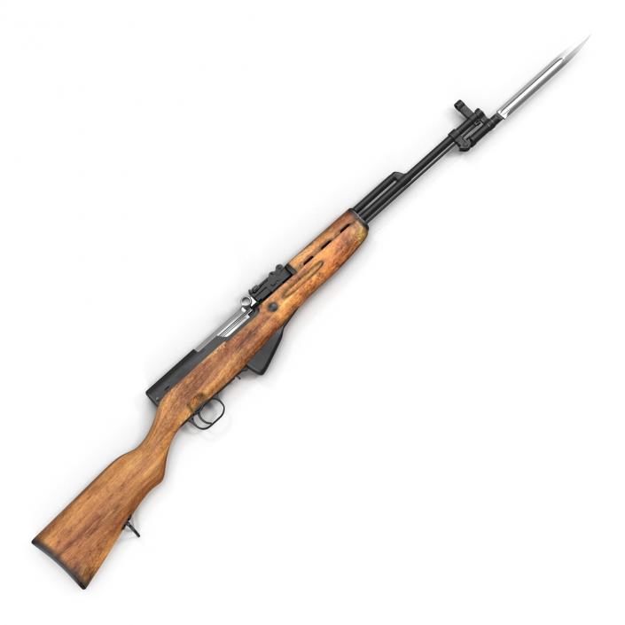 3D Soviet Semi Automatic Carbine SKS 45