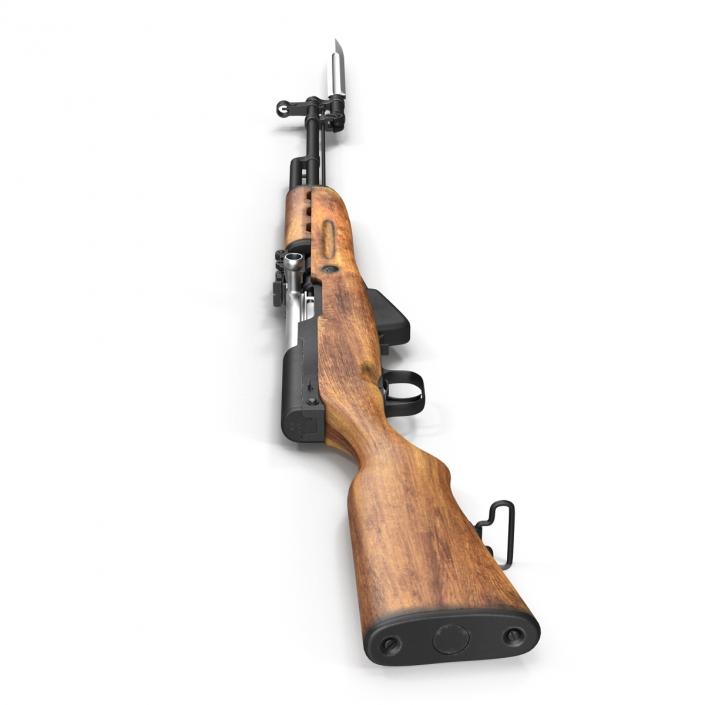 3D Soviet Semi Automatic Carbine SKS 45