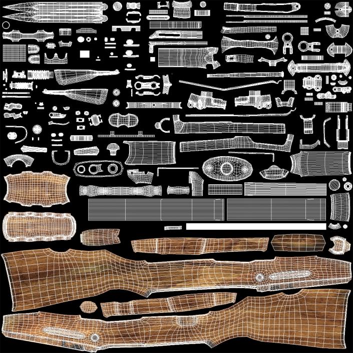 3D Soviet Semi Automatic Carbine SKS 45