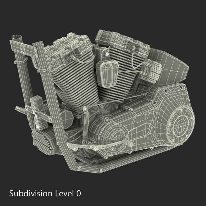 Motorcycle Engine 2 3D model