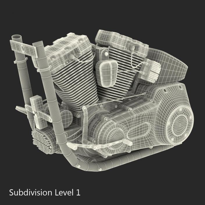 Motorcycle Engine 2 3D model