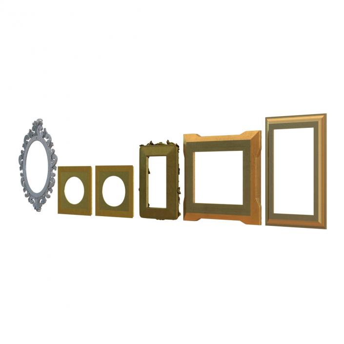 3D Baroque Picture Frames 3D Models Collection model