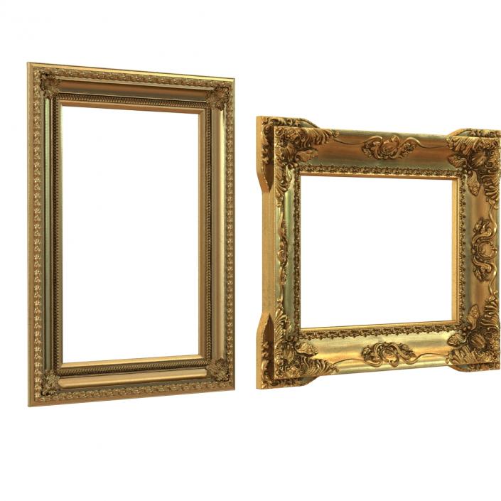 3D Baroque Picture Frames 3D Models Collection model