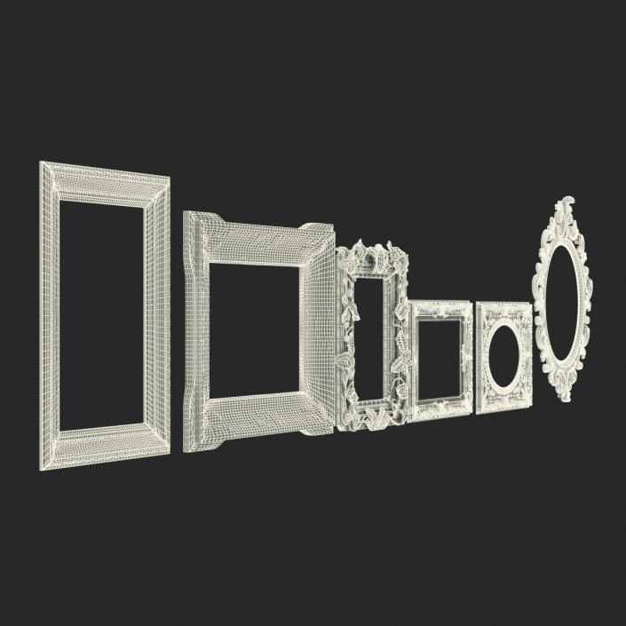 3D Baroque Picture Frames 3D Models Collection model