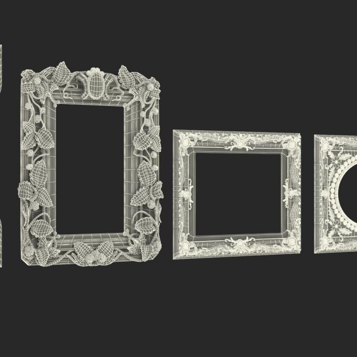 3D Baroque Picture Frames 3D Models Collection model