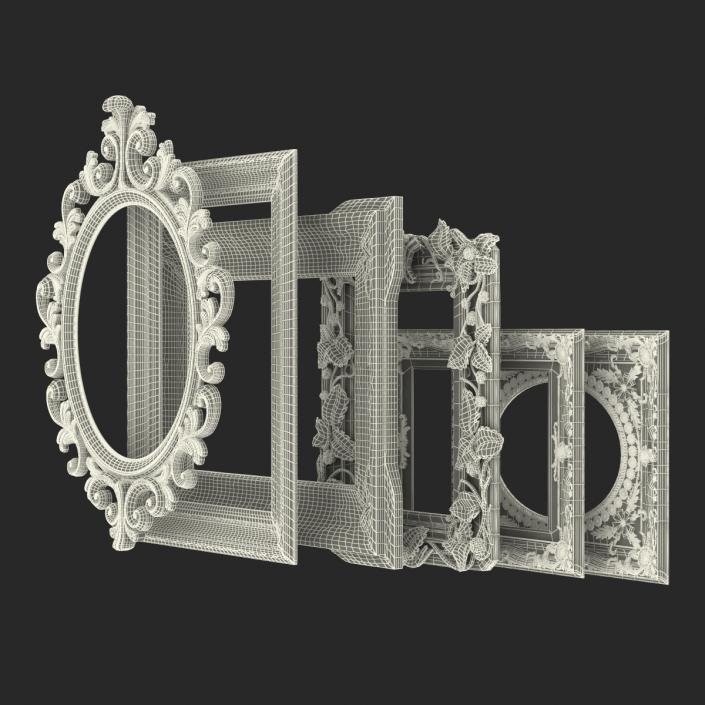 3D Baroque Picture Frames 3D Models Collection model