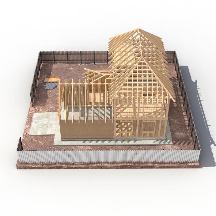 3D Private House Construction 5 model