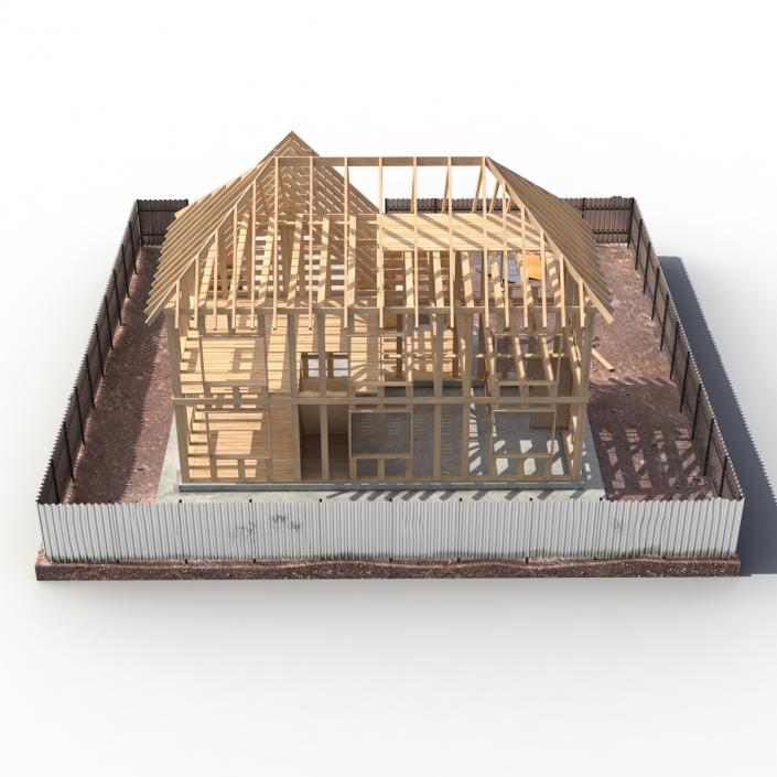 3D Private House Construction 5 model