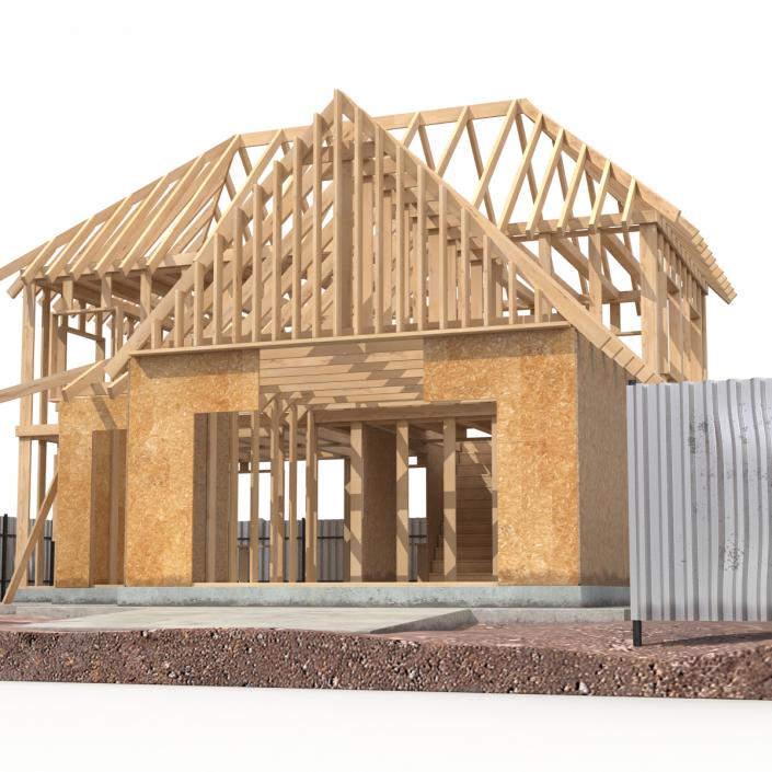 3D Private House Construction 5 model