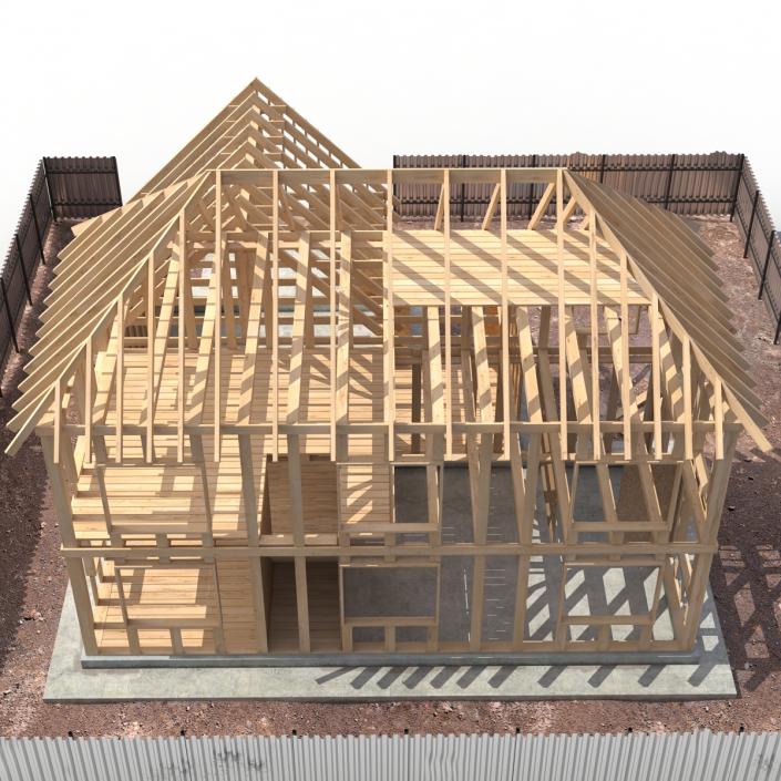 3D Private House Construction 5 model