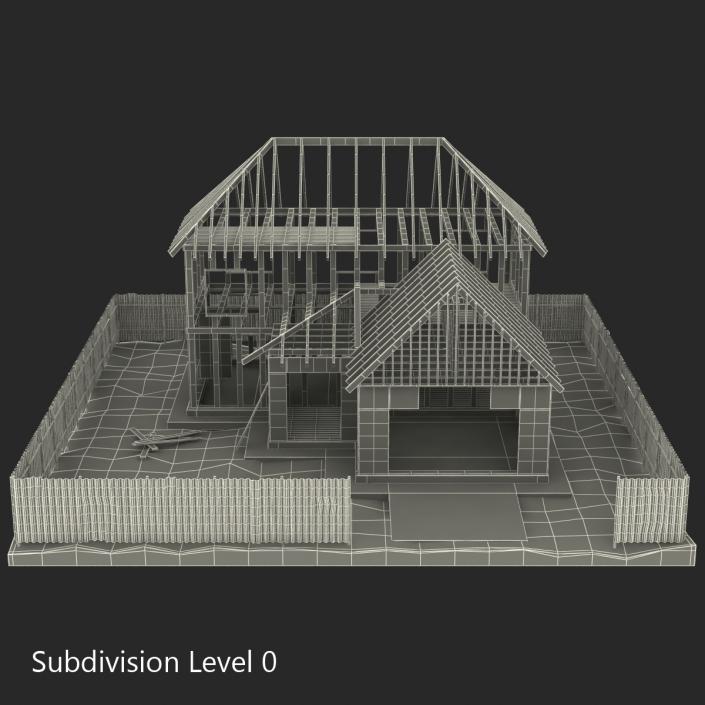 3D Private House Construction 5 model