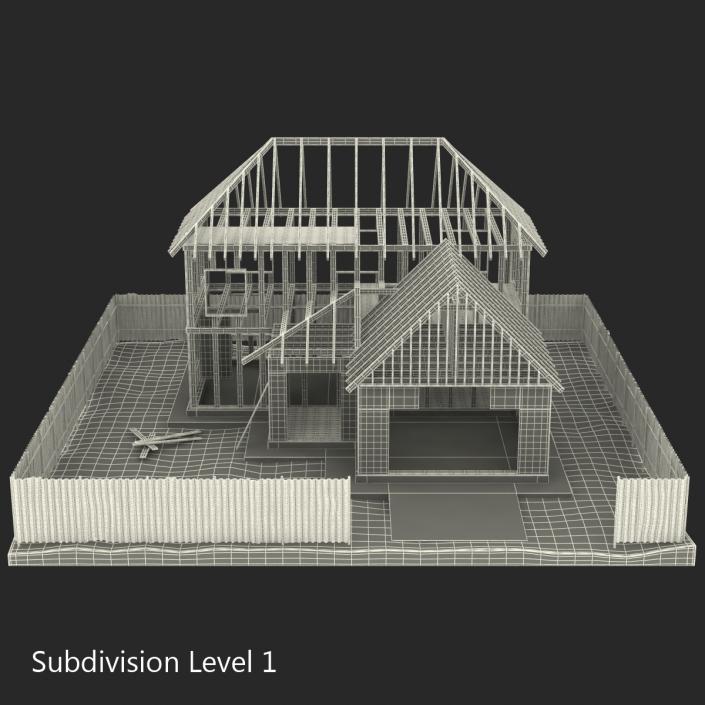 3D Private House Construction 5 model