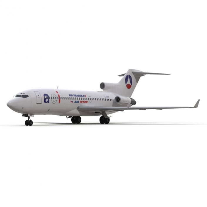 3D model Boeing 727-100 Private Air France Rigged