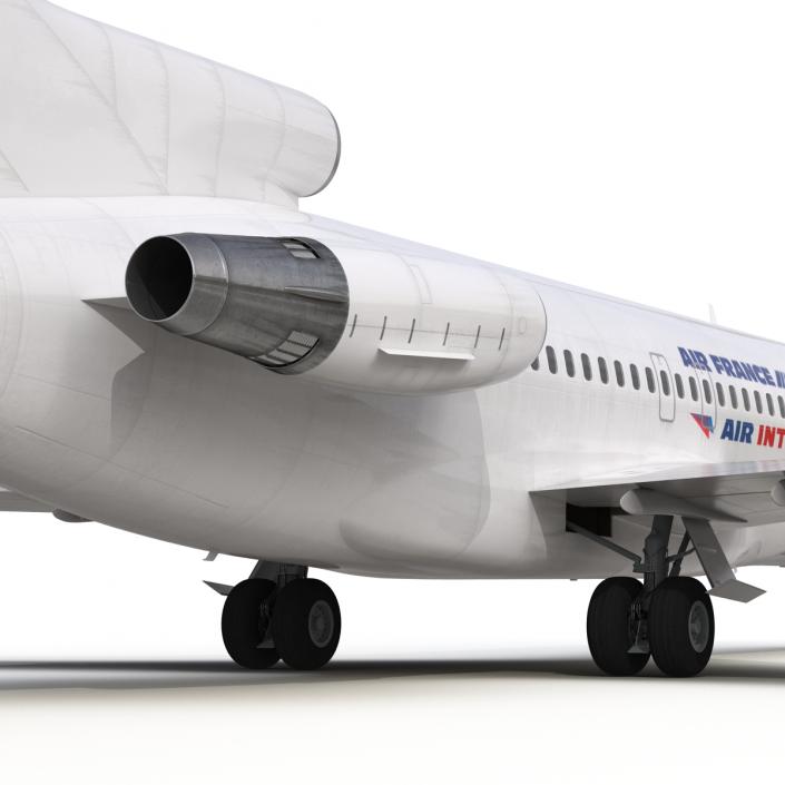 3D model Boeing 727-100 Private Air France Rigged