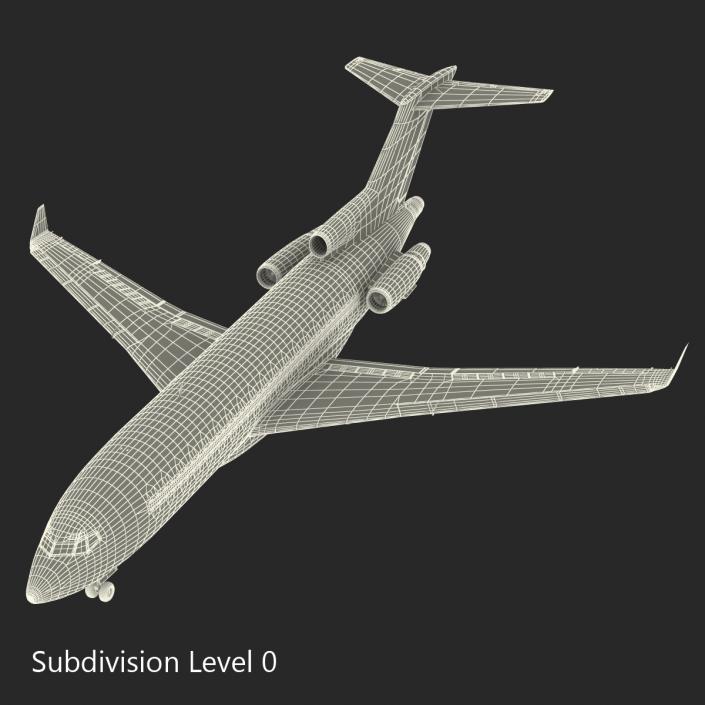 3D model Boeing 727-100 Private Air France Rigged