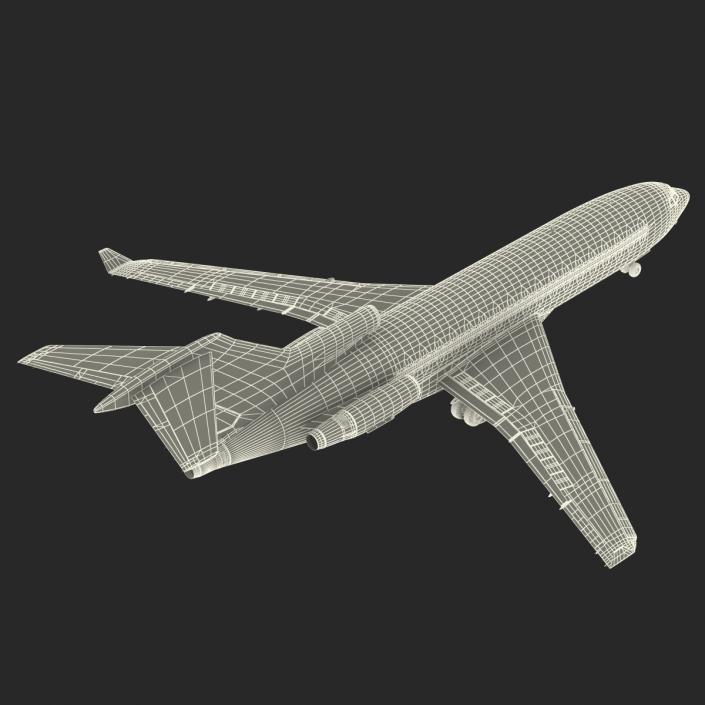 3D model Boeing 727-100 Private Air France Rigged