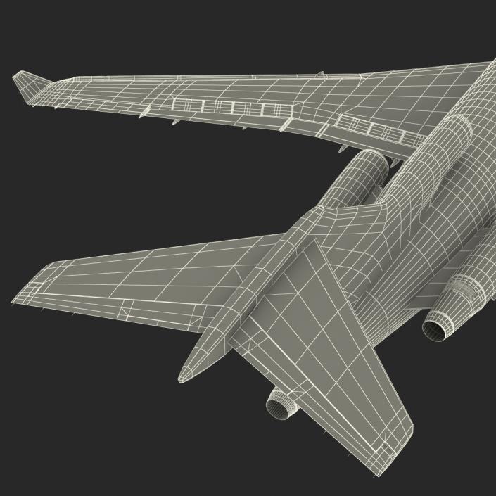 3D model Boeing 727-100 Private Air France Rigged