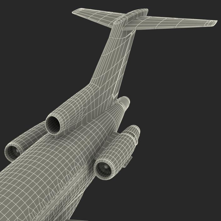 3D model Boeing 727-100 Private Air France Rigged