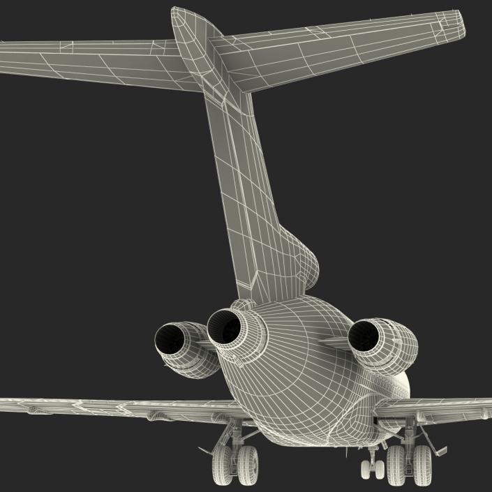 3D model Boeing 727-100 Private Air France Rigged