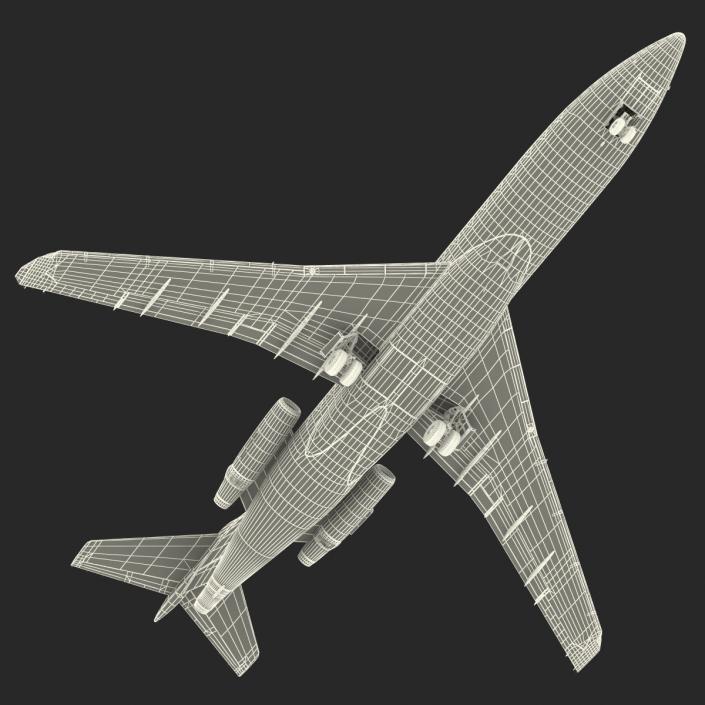 3D model Boeing 727-100 Private Air France Rigged