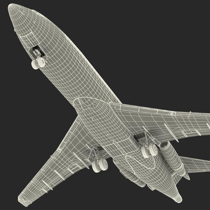 3D model Boeing 727-100 Private Air France Rigged