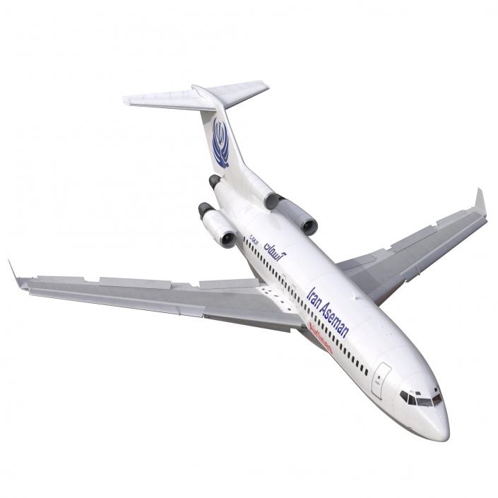 3D model Boeing 727-100 Private Iran Aseman Airlines Rigged